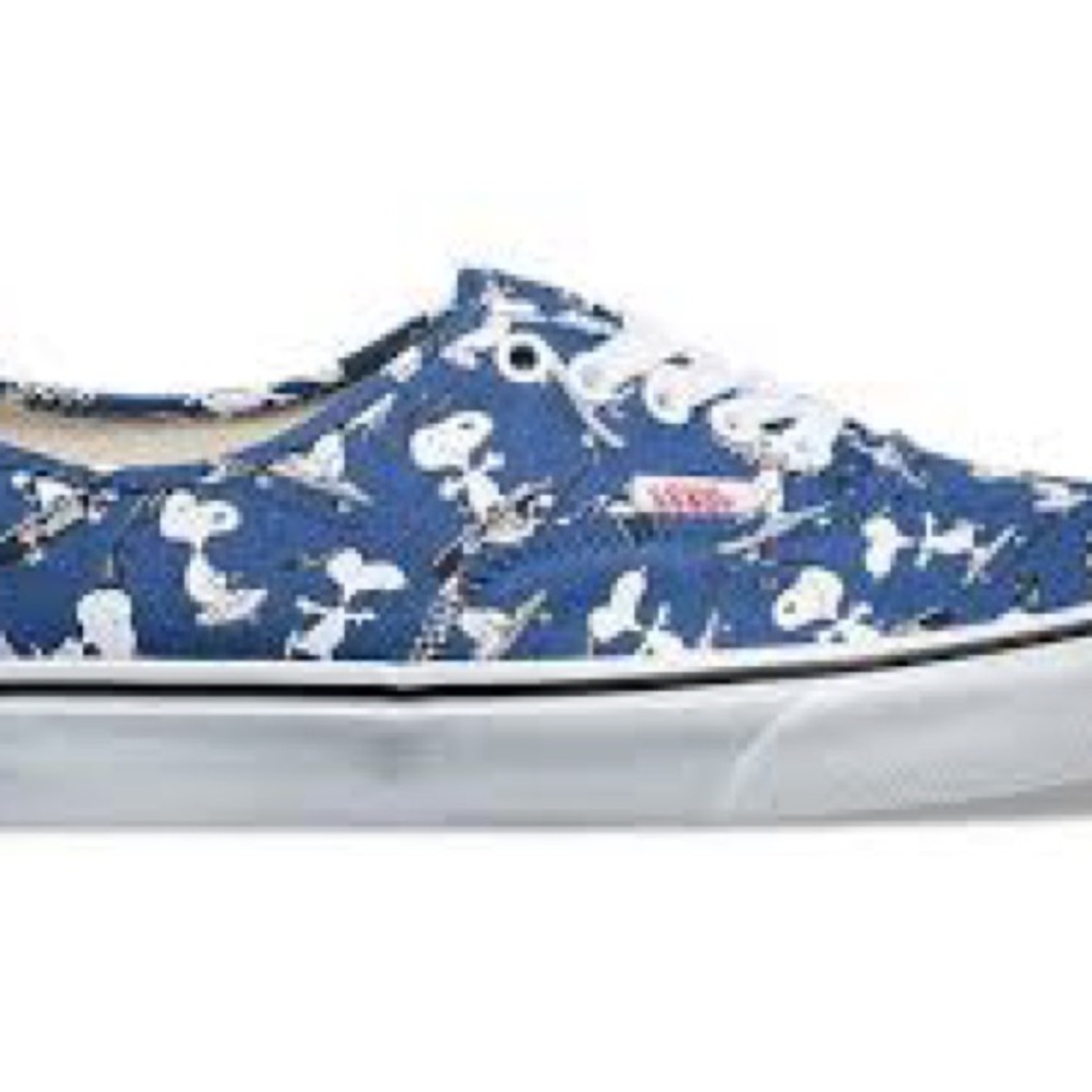 Vans X Peanuts Snoopy Blue Cartoon Print Sneakers